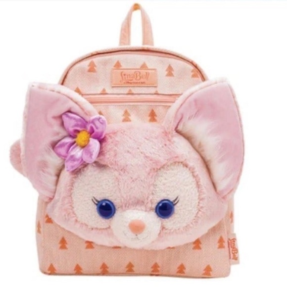 Disney Handbags - Lina Bell Pink Full Size Backpack with Plush Face - Friends with Duffy